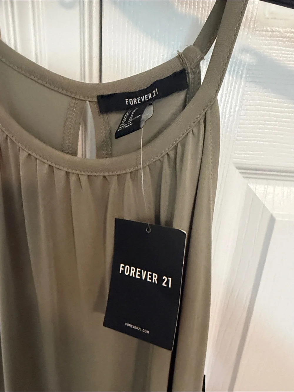 Forever 21 Olive Green High-Neck Maxi Skirt